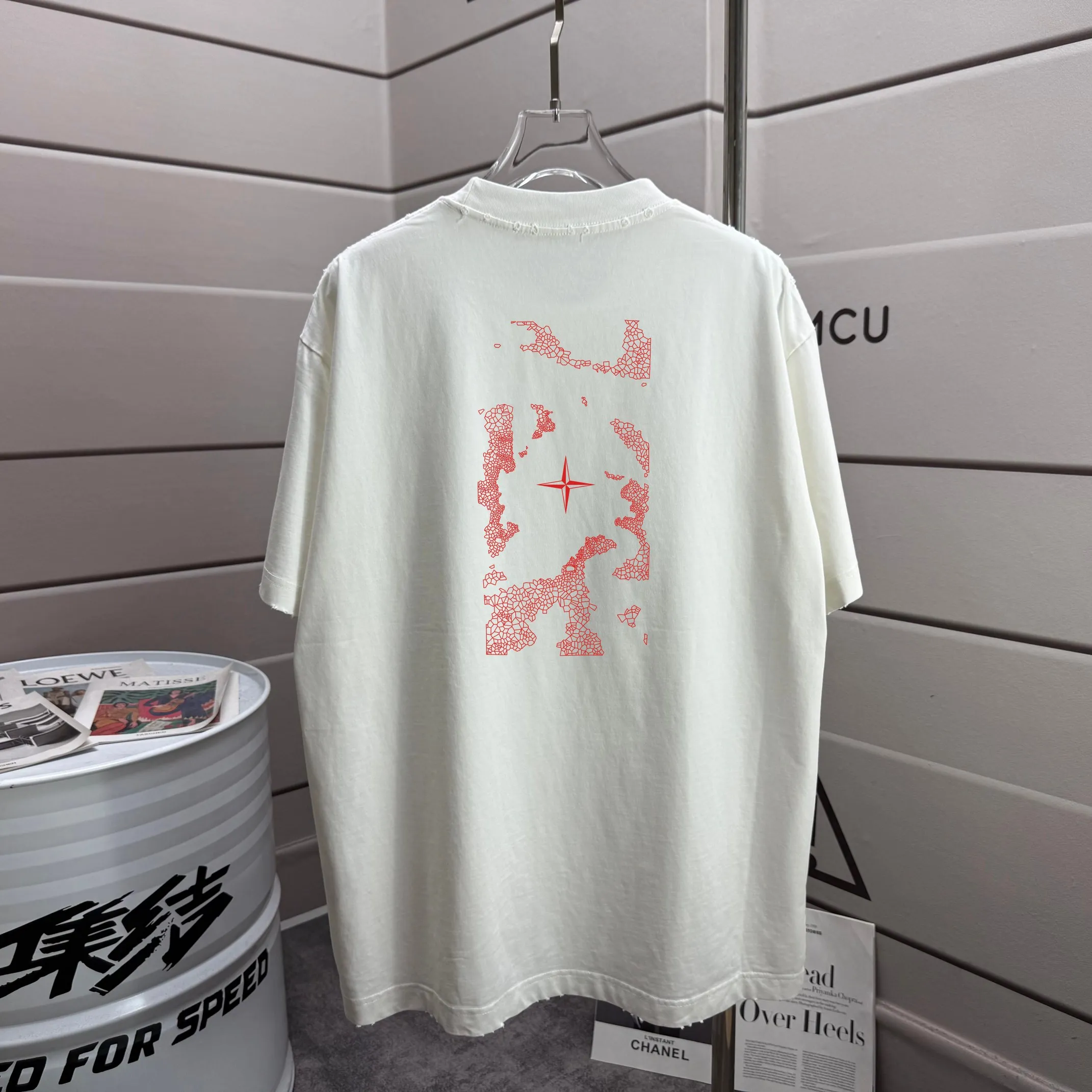 P160 Ston* islan* 石*岛 2025 autumn and winter new style, washed and worn 320g round neck short-sleeved tee, loose version for men and women, color: washed black, washed white, washed gray, washed brown gray Size: S M L XL XXL Size: S (90-130 catties) M (120-150 catties) L (140-165 catties) (160-180 catties) XXL (180-210 catties)